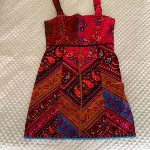 Farm Rio cotton sheath dress with side zip